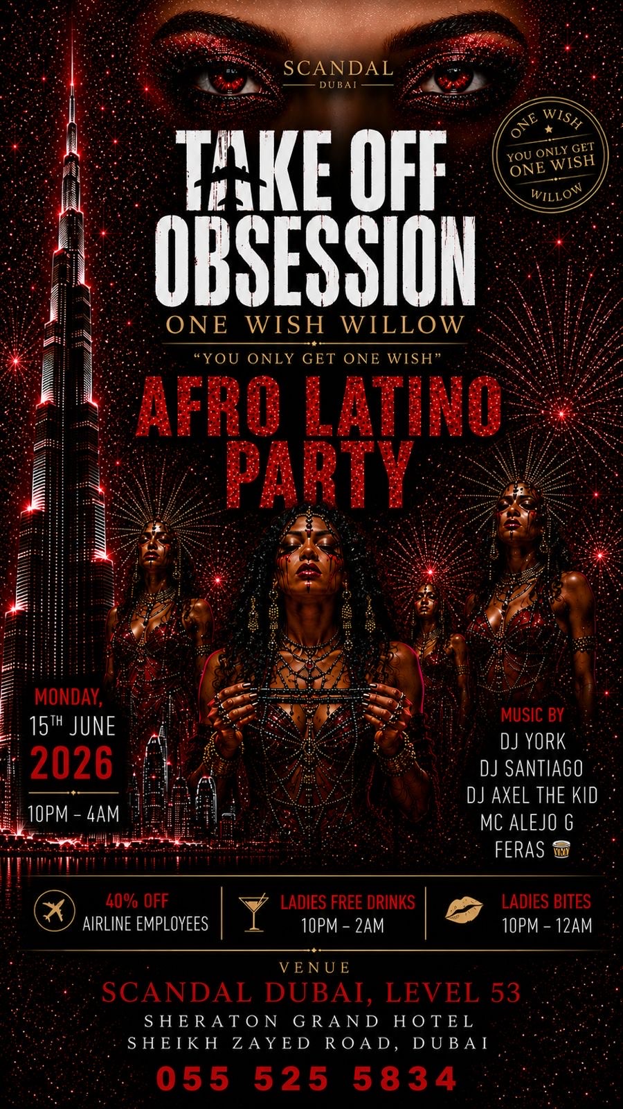 TAKE OFF OBSESSION AFRO + LATIN PARTY 