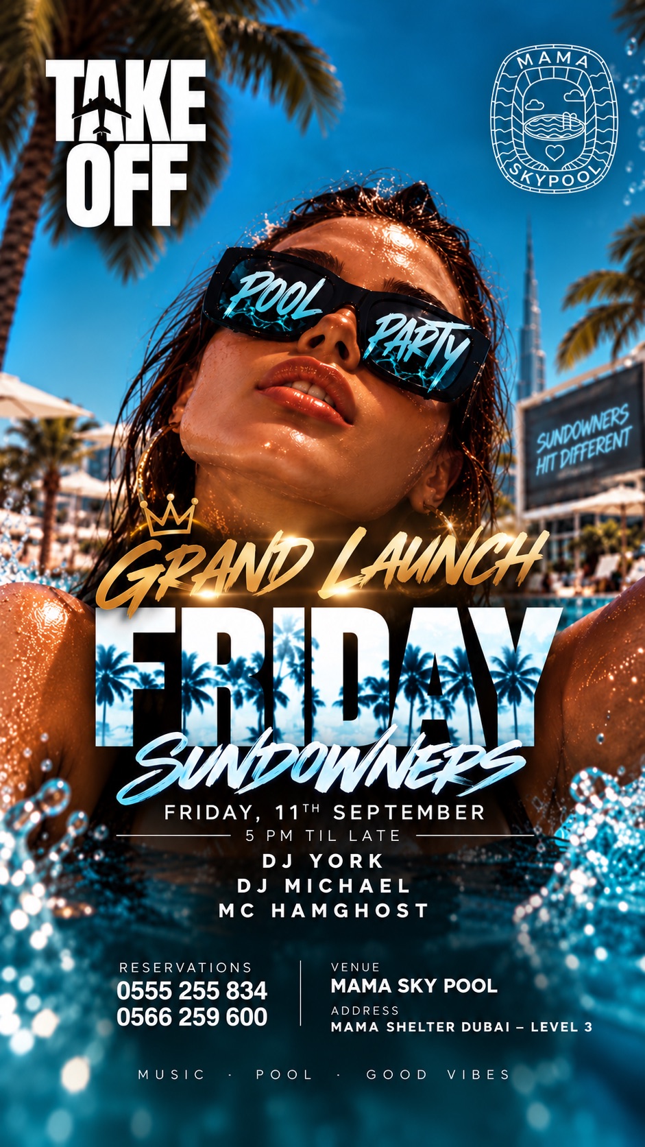 TAKE OFF FRIDAY SUNDOWNERS POOL PARTY