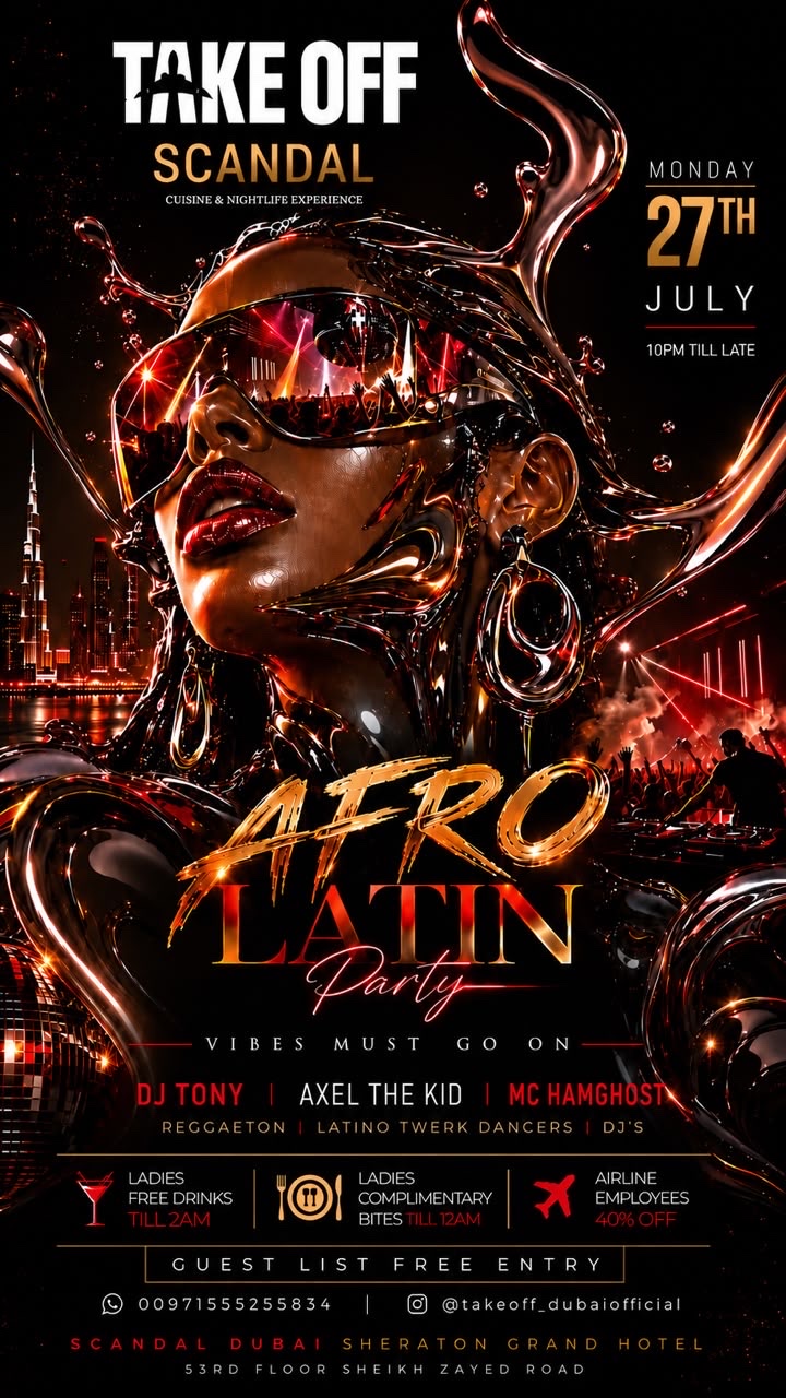 TAKE OFF MONDAY AFRO LATIN PARTY 