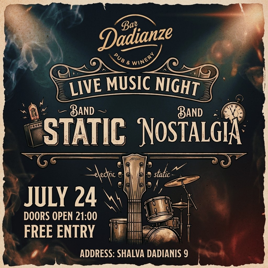 Live concert of nostalgia and static at Dadiani 