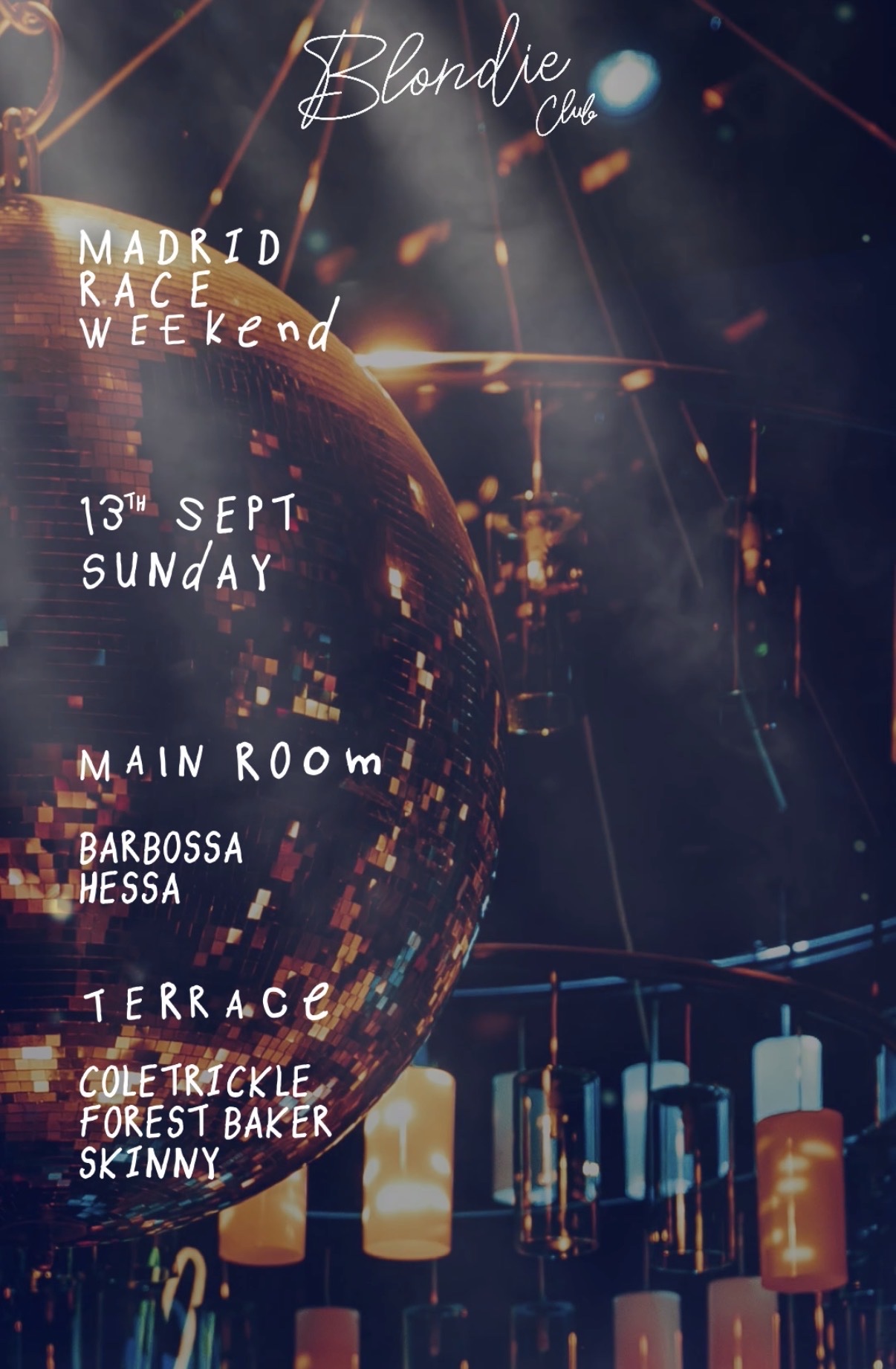 SUNDAY F1 @Blondie club