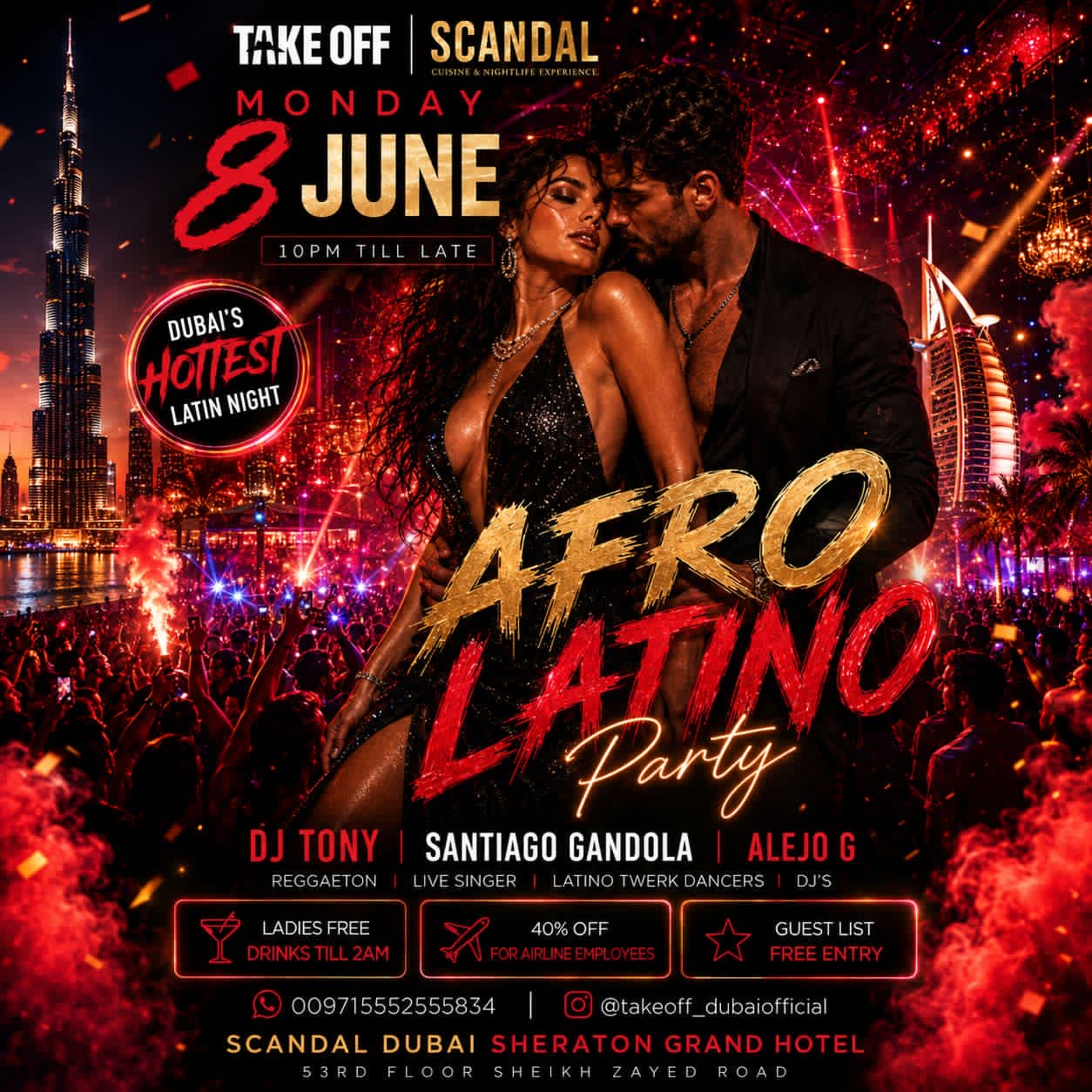 TAKE OFF MONDAYS AFRO + LATIN PARTY 