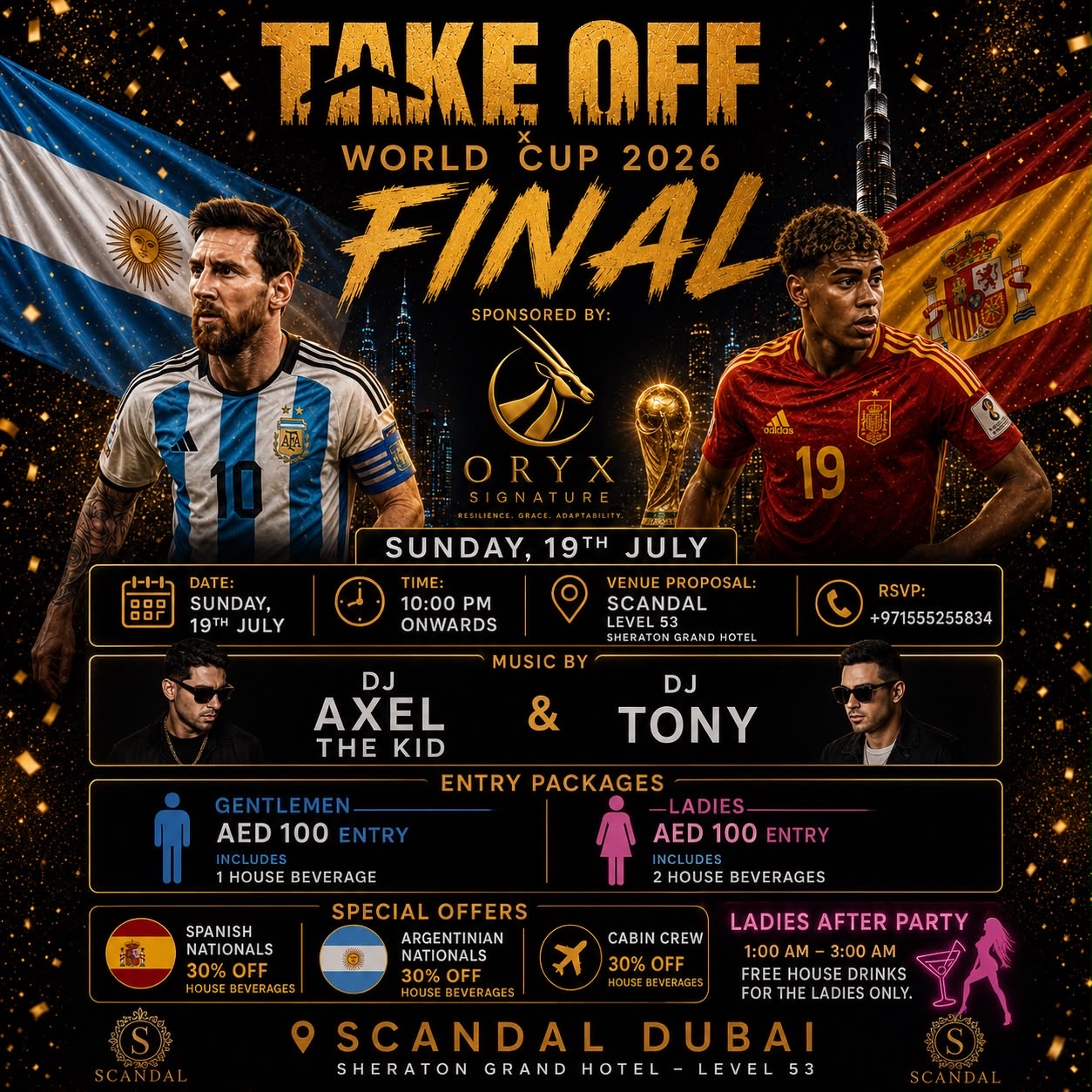 TAKE OFF WORLD CUP FINALE